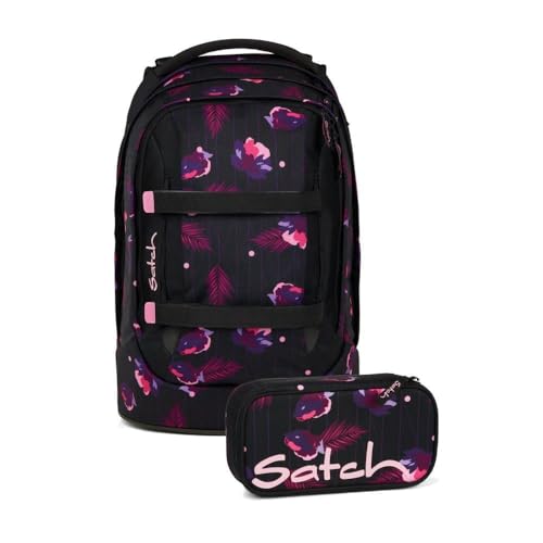 Satch pack Schulrucksack Set 2tlg. inkl. Schlamperbox (Mystic Nights)