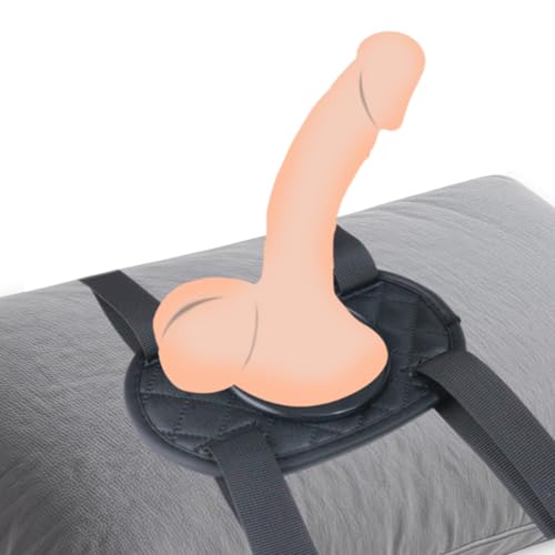 Saugfuß Dildo Halter Saugnapf Dildo Mount Verstellbarer Leder-Sexsattel Erwachsene Spielzeug zur Befestigung an Kissen oder Sexschaukel, Sofamöbeln, Sexstuhl