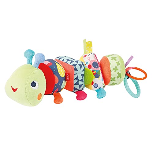 Fehn 055399 Activity-Puzzle-Raupe Color Friends – Motorikspielzeug zum Greifen, Puzzlen und Lernen für Babys und Kleinkinder ab 0+ Monaten – Fördert die Motorik – Größe: 36 cm