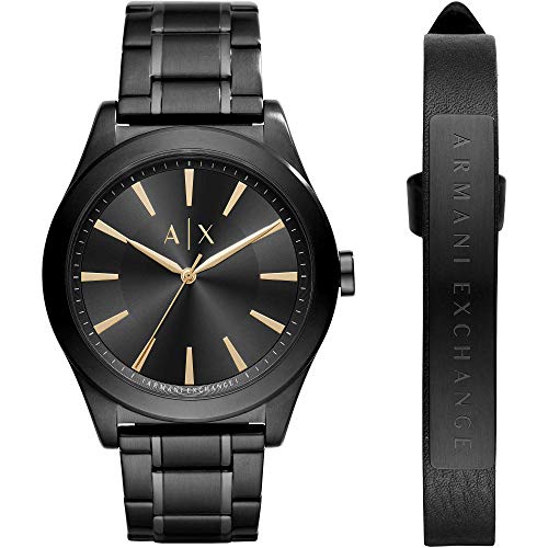 Armani Exchange Watch For Men, Quartz Three hand movement and 44mm Case Size with Stainless steel strap