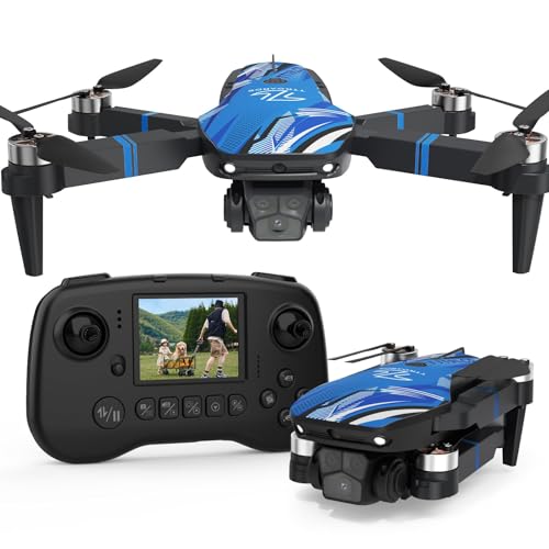 TTROARDS Drohne mit 4k Kamera für Erwachsene, Drohne mit 2,8-Zoll-LCD-Bildschirm Bürstenlosem Motor, Optische Flusspositionierung, 270°Hindernisvermeidung RC Quadcopter für Anfänger TT19LCD Unter 249g