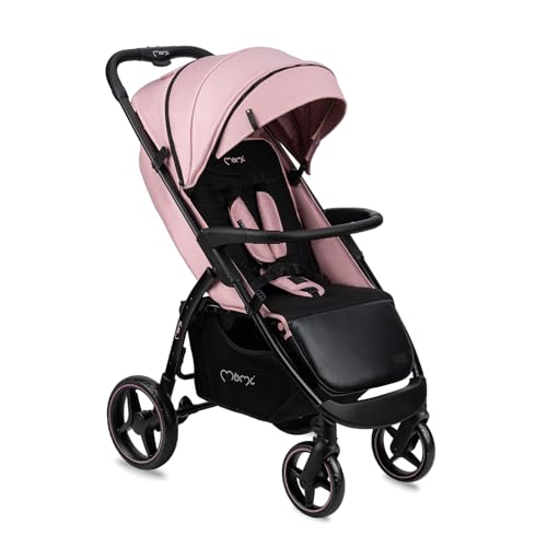 MoMi MIYA EVA, Kinder-Buggy Kinderwagen ab dem 6. Monat (bis 22 kg), regulierbarer 5-Punkt-Sicherheitsgurt, Einkaufskorb, Fußsack, Getränkehalterung, Regenschutz und Insektenschutz