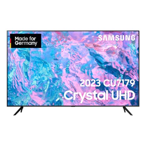 Samsung Crystal UHD CU7179 55 Zoll Fernseher (GU55CU7179UXZG, Deutsches Modell), PurColor, Crystal Prozessor 4K, Motion Xcelerator, Smart TV [2023]