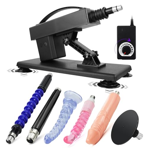 Fickmaschine Sex Maschine Stoß Dildo mit Stoßfunktion Fickle Maschine für Frauen Aufsätzen, Automatische Fickmaschine Dildo für Männer und Frauen Liebesmaschine 3XLR Sexmaschine Sex Toy (M-Maschine)