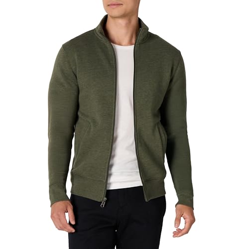 Amazon Essentials Herren Fleece-Jacke mit durchgehendem Reißverschluss, Olivenheide, XL