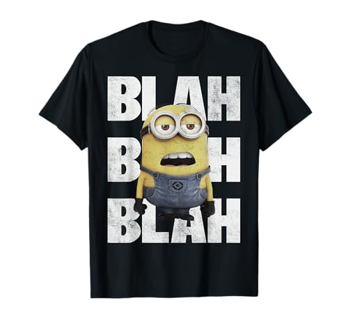 Despicable Me Blah Blah Blah Bored Minion Movie Graphic T-Shirt