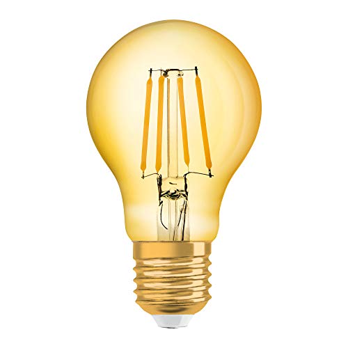 OSRAM LED Vintage Edition 1906, Sockel: E27, Nicht Dimmbar, Warmweiß, Filament Gold [Energieklasse F]