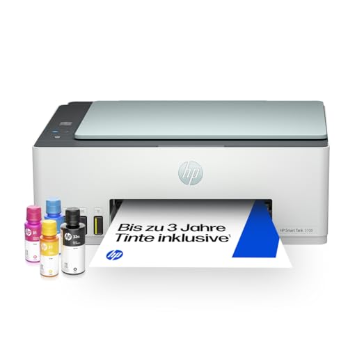 HP Smart Tank 5108 3-in-1 Multifunktionsdrucker (WLAN; Mobiles Drucken) – 3 Jahre Tinte inklusive, 3 Jahre Garantie, großer Tintentank, hohe Reichweite, Drucken in hoher Qualität