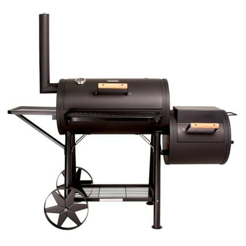 TAINO Yuma XXL 90kg Profi-Smoker massiver Räucherofen Holzkohle schwarz 3,5mm Stahl