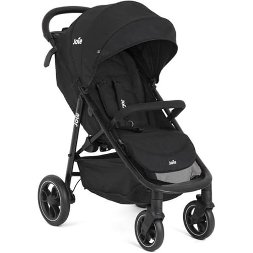 Kinderwagen der Marke Joie. Modell Buggy & Sportwagen Litetrax bis 22 kg belastbar mit Schieber-Ablagefach & Regenschutz - Shale