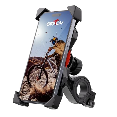 Grefay Fahrrad Handyhalterung Universal Motorrad Handy Halterung für 3,5-6,5 Zoll Smartphone mit 360° Drehbar