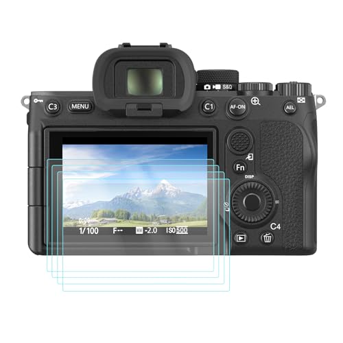 SMALLRIG A7IV ZV-E1 A7CII A7CR A6700 Displayschutzfolie für Sony Alpha 7 IV/Alpha 7C II/Alpha 7CR/6700/ZV-E1/FX2, Screen Protector Schutzfolie 0,4 mm ultradünnes gehärtetes Glas (4 Stück) – 3750B