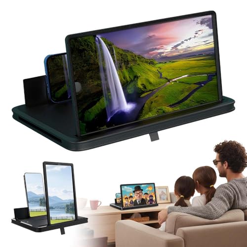 14 Zoll Handy Lupe, Bildschirmlupe HD Handy Bildschirmvergrößerung, Anti-blaulicht, Bildschirmlupe für männer Geschenke Handy Vergrößerungs Bildschirm für Alle Smartphones (Schwarz, 10zoll)