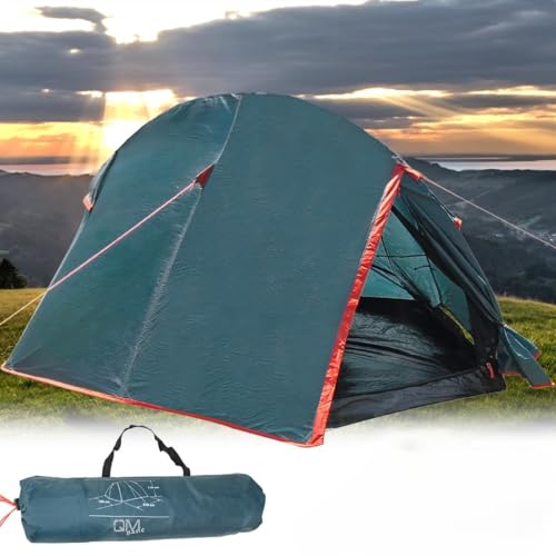 Zelt 2 Personen wasserdicht leicht kleines Packmaß, Tunnelzelt doppelwandig, Camping Outdoor Vorzelt Eingang mit Insektenschutz