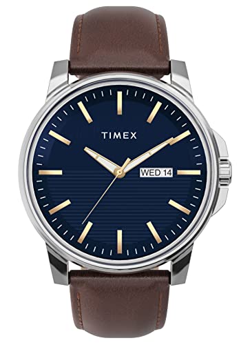 Timex Classic Premium 45mm Herren-Armbanduhr mit Lederband TW2V79200