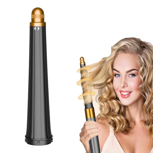 Langer Lockenwickelaufsatz für Dyson Airwrap HS01 HS05, 20-36mm, Das Neue Konische Design, Lockenfässer, Befestigungsteile(Goldene)