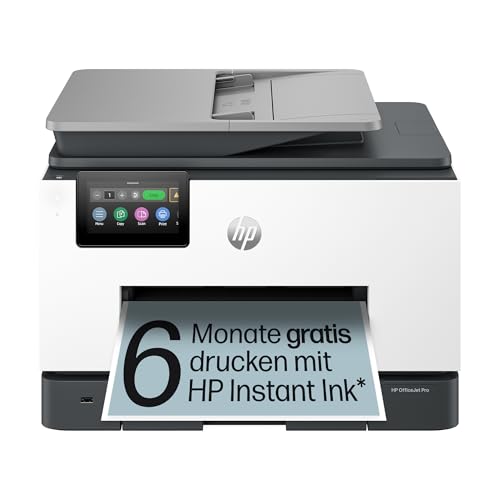 HP OfficeJet Pro 9132e Multifunktionsdrucker, 6 Monate gratis drucken mit HP Instant Ink inklusive, HP+, Drucker, Scanner, Kopierer, Fax, WLAN, LAN, Duplex, Airprint, Grau-Weiß
