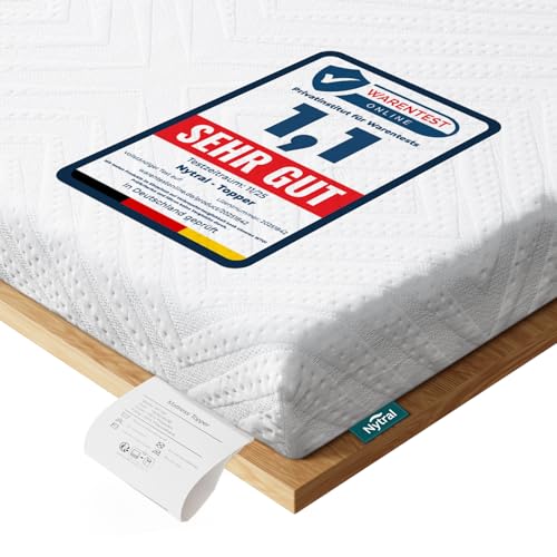 Topper 140x200cm H3 & H4, 9 cm Höhe Schlafsofa Bett Gelschaum, Öko-TEX Zertifiziert, Atmungsaktiv & Waschbar, Matratzentopper für Boxspringbett, Wohnwagen & Schlafsofa