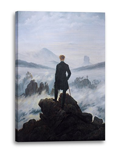 Printed Paintings Leinwand (40x60cm): Caspar David Friedrich - Wanderer über dem Nebelmeer