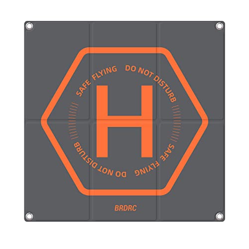 BRDRC 50cm Drohnen-Landeplatz, Universal, Faltbar, Doppelseitig, Wasserdicht, Helipad für DJI Mini 4 Pro/Mini 3/AIR 3/Air 2S/Mavic 3/Spark/Holy Stone/FIMI X8SE/FPV Combo