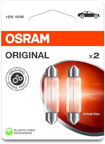 OSRAM 6411-2BL Glühlampe Innenraumleuchte Sockelglühlampe 10W