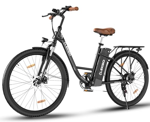 ELEKGO 28 Zoll E-Bike Elektrofahrrad, 7-Gang-Getriebe, 36V Abnehmbarer Akku, City Bike mit Geschwindikeit bis 25km/h,LCD-Display,Ausgestattet mit stoßdämpfenden Gabeln