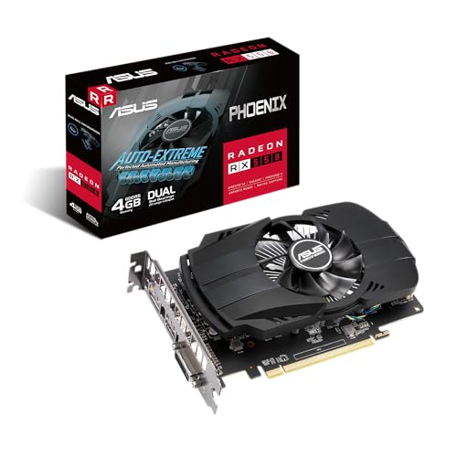 ASUS Phoenix Radeon RX 550 EVO 4GB Gaming Grafikkarte ( GDDR5, PCIe 3.0, 1x DVI, 1x HDMI 2.0b, 1x DisplayPort 1.4, PH-RX550-4G-EVO)