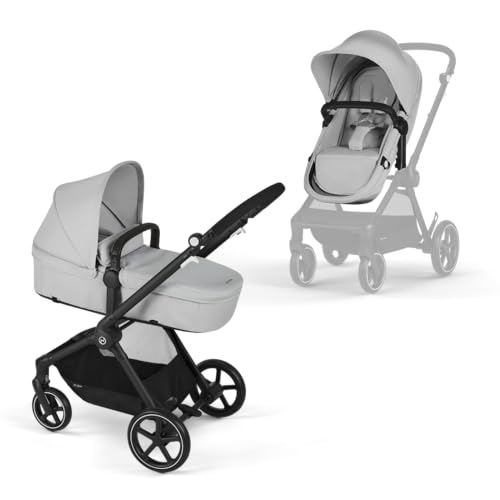 CYBEX Gold Kinderwagen EOS 2-in-1, Reisesystem, Ab Geburt bis 22 kg (ca. 4 Jahre), Lava Grey