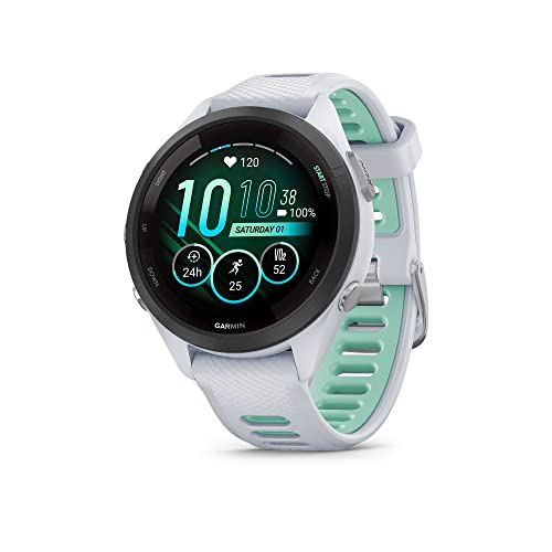 Garmin Unisex Forerunner® 265S GPS Uhr, steinweiss-mintgrün, OneSize
