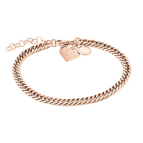 LIEBESKIND Armband Broken Heart Edelstahl IP Roségold