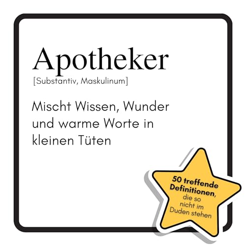 Apotheker: Mischt Wissen, Wunder und warme Worte in kleinen Tüten. Das lustige Geschenkbuch für Mann, Frau, Kollege, Freund zu Geburtstag, Weihnachten