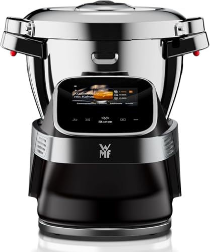 WMF Avantgarde Küchenmaschine mit Kochfunktion, besonders leise, 14 Kochprogramme, WLAN, Kochschüssel 3l, Touchscreen, intuitive App, Rezepte, edelstahl matt