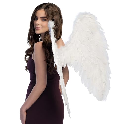 Boland - Engelsflügel, ca. 87 x 72 cm, Angel, Engel, Deko, Weihnachten, Valentinstag, Karneval, Halloween, Fasching, Mottoparty, Kostüm, Theater, Accessoire, Verkleidung