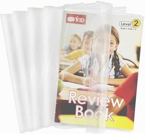 EULANT 10 Stück Schulbuchumschläge Transparent,Einstellbar Buchumschlag,Buchumschläge für Workbooks,Klares Heft-Hüllen Heftumschläge,Buch-Schoner Einband für Schule/Büro,B5