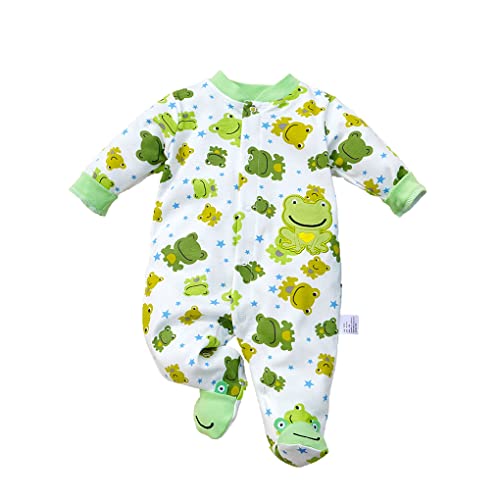 KIDDLETOWN Baby Schlafanzug, Strampler Neugeborene, Baby Strampler Langarm, Babyschlafanzug Baumwolle, Schlafstrampler Pyjam Kleidung Neugeborene Schlafanzug für Mädchen Jungen 0-3 Monate