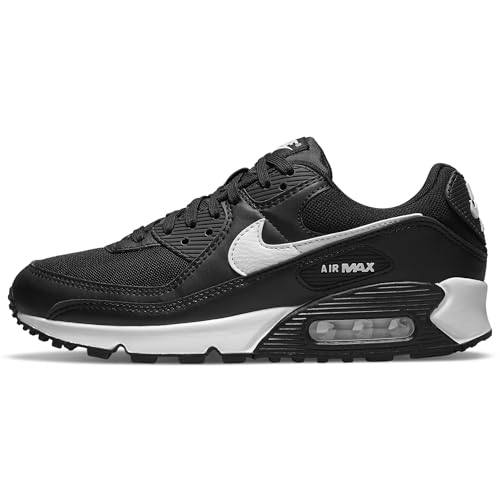 NIKE Damen WMNS AIR MAX 90 Sneaker, Black/White-Black, 36 EU