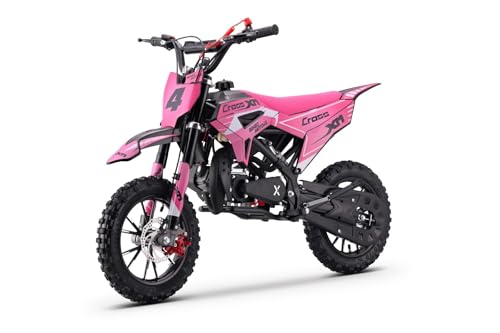 Motocross für junge Fahrer Beneo Motors CROSS XM Rosa - 50cc Dirtbike Dirt Bike CrossBike DirtBike pocket 50cc Pitbike PocketBike Motocross Motorrad Motorbike