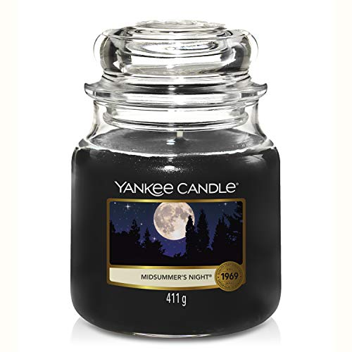 Yankee Candle Duftkerze im Glas (mittelgroß) | Midsummer's Night | Brenndauer bis zu 75 Stunden