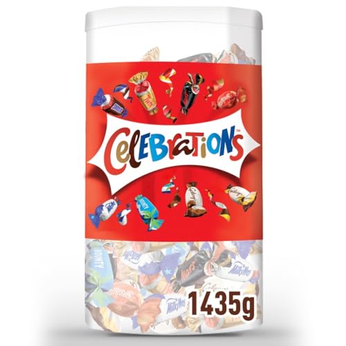 Celebrations Schokolade Großpackun als, Süßigkeiten, Mini-Schokoriegel Snacks (Maltesers, Galaxy, Snickers & mehr), Schokoladen Geschenk Idee mit Mini Schoko Pralinen, Süßigkeiten Box, 1435g