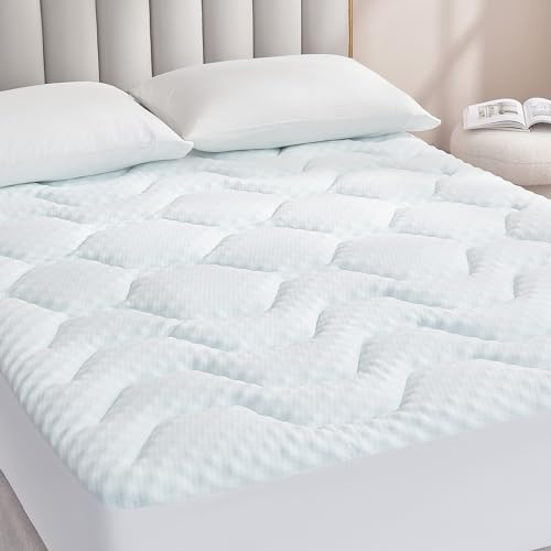 EHEYCIGA Gel Topper 180x200cm, Matratzentopper 180x200cm Memory Foam, Matratzen Topper mit extra tiefem Tasche, Weiß
