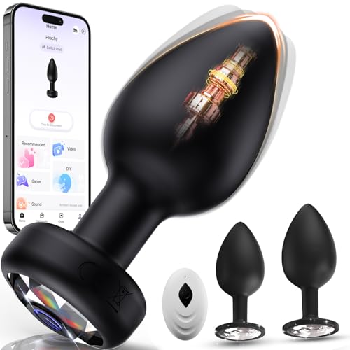 Tagnaff Analplugs 3-Set, Analplug# für Frauen Männer mit Vibration 10 Modi, Silikon Anal Plugs Butt Plug für den Mann Analvibratoren für Frau Buttplug Anfänger/Profis Anal Toys Sexspielzeug Butplug