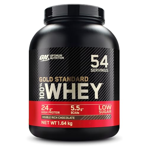 Optimum Nutrition Gold Standard 100% Whey, Proteinpulver, Geschmack Double Rich Chocolate, 1.62kg, 54 Portionen