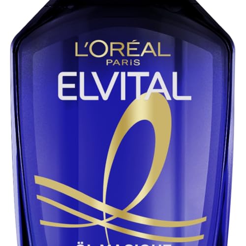 L'Oréal Paris Pflegendes Serum für weiches und glänzendes Haar, Wirkt langanhaltend gegen Frizz, Hinterlässt keine Rückstände, Mit Kamelienblütenöl, Elvital Öl Magique Midnight Serum, 1 x 100 ml