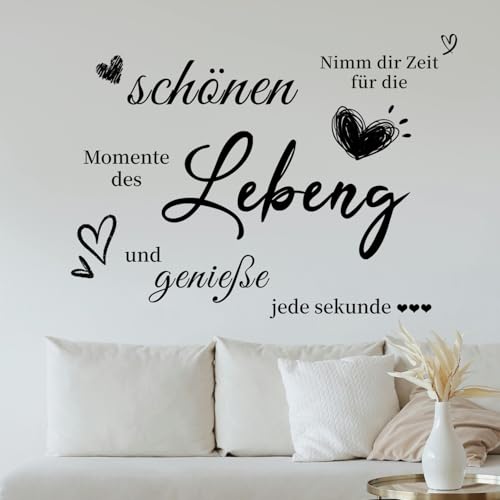 Nimm Dir Zeit für Die Schönen Momente Wandtattoos Selbstklebend Sprüche Zitate Wandsticker Love Wall decals peel and stickers for Home Küche Schlafzimmer Wohnzimmer living room,tv decor
