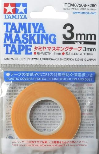 TAMIYA TAM87208 87208 Masking Tape 3 mm/18m, Modellbau, Zubehör, Gelb