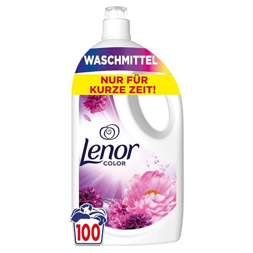 Lenor Flüssigwaschmittel, 100 Waschladungen, Blütentraum, Colorwaschmittel, Langanhaltende Frische & Geruchsentfernung Bei Kaltwäsche