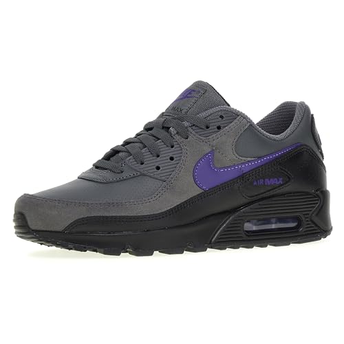 NIKE Herren Air Max 90 Sneaker, Iron Grey Wild Grape Black White, 44 EU