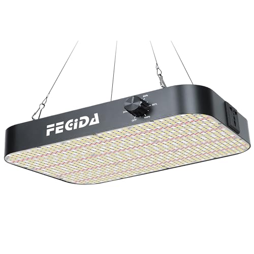 FECiDA 130 Watt LED Pflanzenlampe Dimmbar, 12000 Lumen LED Grow Lampe Vollspektrum mit Daisy Chain Funktion, 576 PSC LEDs Grow Light Perfekt für 60x60CM Growzelt Pflanzenwachstum