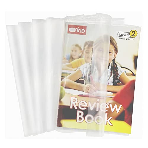 Buchumschläge 10 Stück Bucheinschlagfolie Einstellbar Wasserdicht Buchschoner für Schulbücher Schulhefte Wiederverwendbare Workbooks Klare Heftumschläge Transparent A4