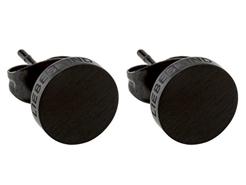LJ-0067-E-07 LIEBESKIND BERLIN Ohrstecker Größe 7 mm in Edelstahl, IP Black …
